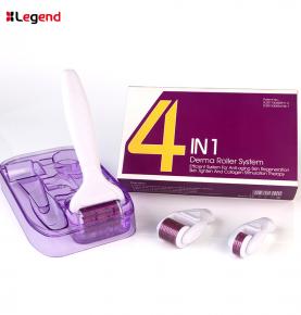 Titanium derma roller 4in1 Kit with detachable needle head for face body and eyes